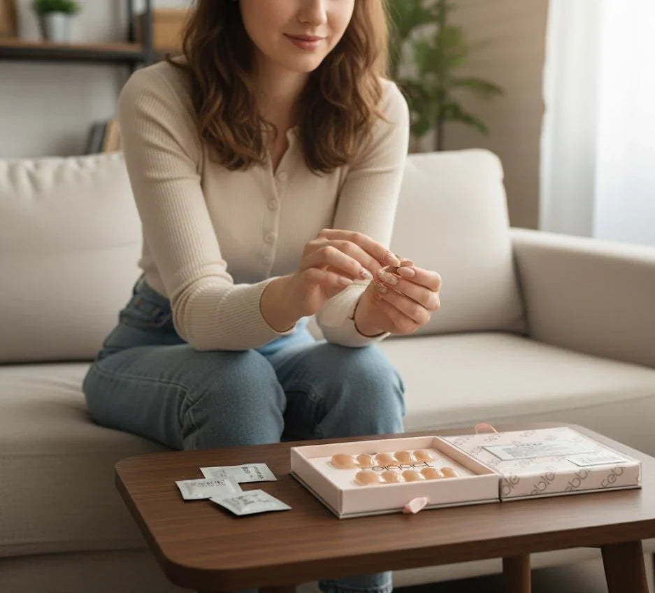 Febble - Nude Marble Swirl Press-On Nails (Original)